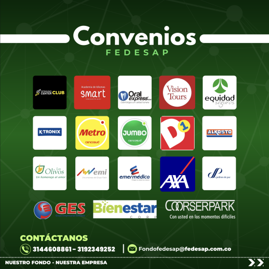 CONVENIOS FEDESAP VIGENTES 2025 NOV