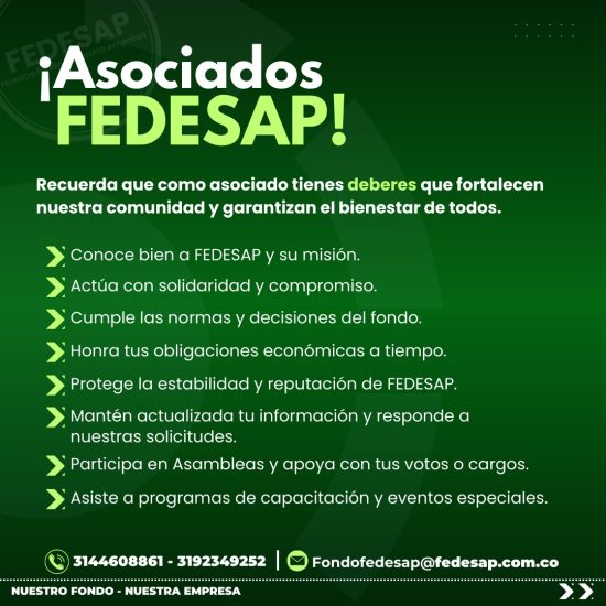 DEBERES ASOCIADOS FEDESAP