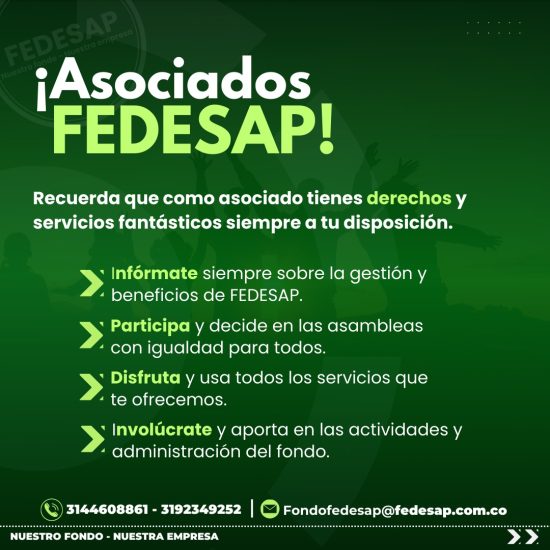 DERECHOS ASOCIADOS FEDESAP